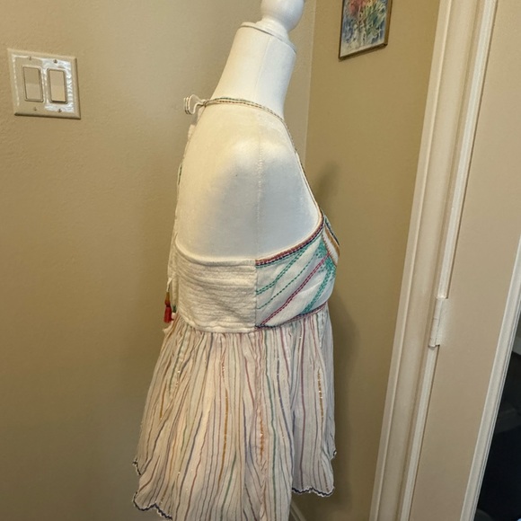 Anthropologie Women’s Floreat Size 6 Embroidered Halter Top - Picture 7 of 13